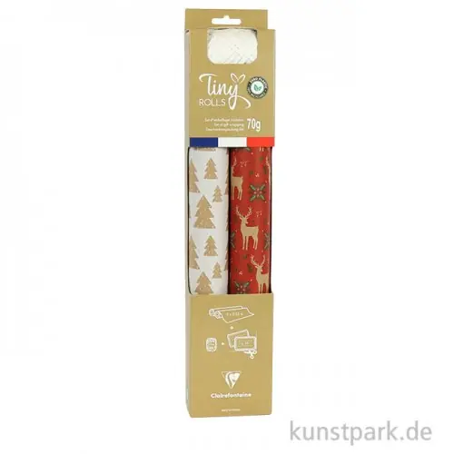 Top-Seller Geschenkpapier Set mit Zubehör - Classic, Kraft & Rot