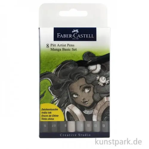 Faber-Castell PITT Artist Pen - 8er-Set MANGA Nur Heute
