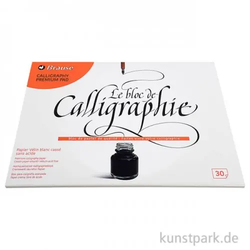 BRAUSE Kalligraphie Block - 125g, 30 Blatt Preis Gesenkt