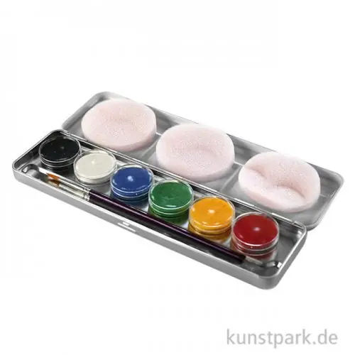 Eulenspiegel 6 Farben Metall-Palette mit Pinsel Gleich Bestellen