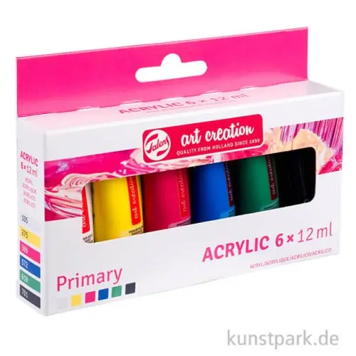 Direkt Vom Hersteller Talens Art Creation Acrylfarben Set, 6 x 12 ml Tuben - Primary