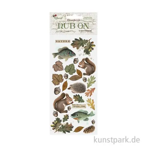 Stamperia Rub On Transferfolie - Forest Leaves Animals Kostenloser Versand