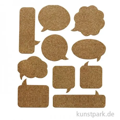 Preis Gesenkt Korksticker Sprechblasen, 10 Aufkleber