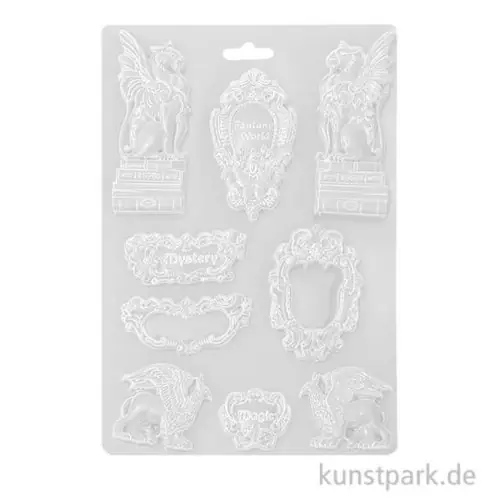 Stamperia Soft Mould (Gießform) - Vagabond Fantasy World Elements, A4 Letzte Chance