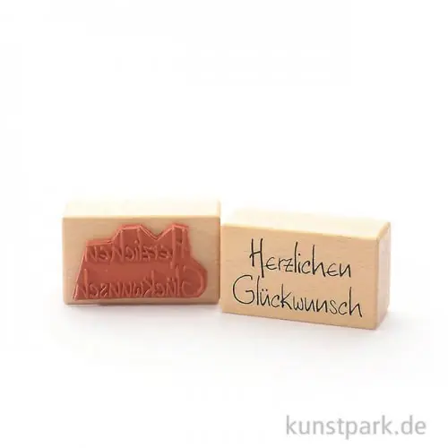 Ab Werk Stempel - Herzlichen Glückwunsch - 4x7 cm