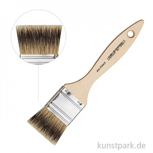 Schneller Versand da Vinci Serie 582 - Dachshaarpinsel breit lange Lindenstiele