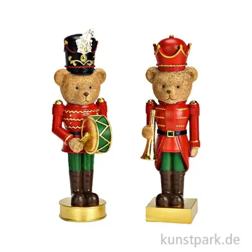 Bär Nussknacker aus Poly, Weihnachtlich, Sortiert, 6 x 24 x 6 cm Direktkauf