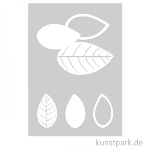 Schablone - Blätter, mit Rakel, DIN A5 Garantierte Lieferung