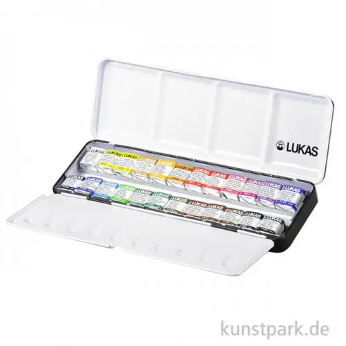 Lukas 1862 Aquarell Kasten mit 24 halben Näpfchen Preiswert