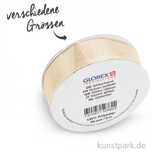 Bestpreis Glitterband gold, 5m