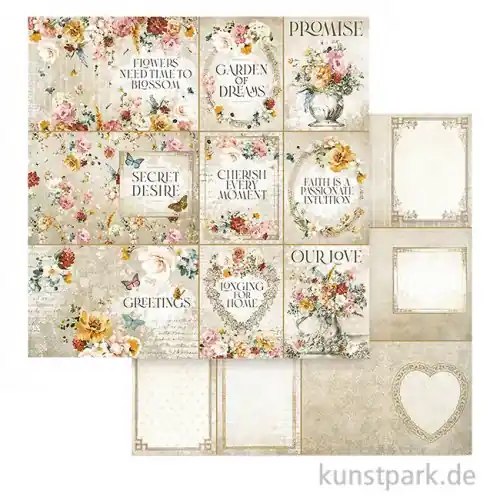 Jetzt Bestellen Stamperia Scrappapier - Garden of Promises Cards 30,5 x 30,5 cm