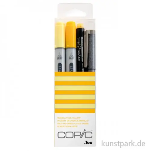 COPIC Doodle Pack - Yellow, 4 Stifte Original