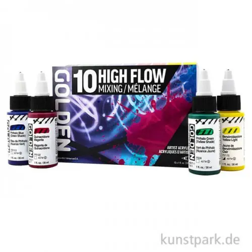 Begrenztes Angebot GOLDEN High Flow Acryl - Mixing Set, 10 x 30 ml