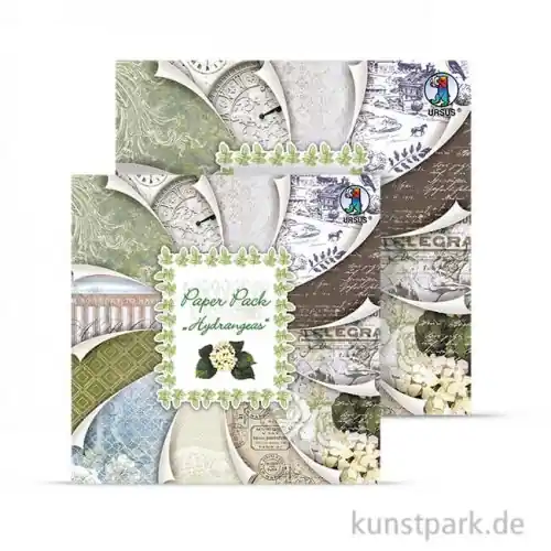 Jetzt Zugreifen Paper Pack - Hydrangeas, 24 Blatt, 190 g