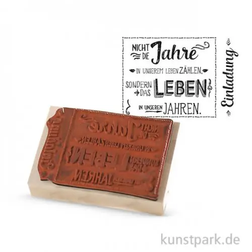 Ab Werk Butterer Stempel - Einladung, 7x10 cm