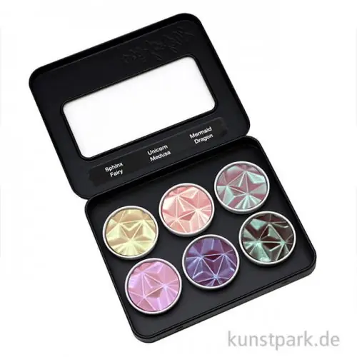 Zertifiziert COLIRO Pearl Colors - 6 Perlglanzfarben im Metallkasten, Magical