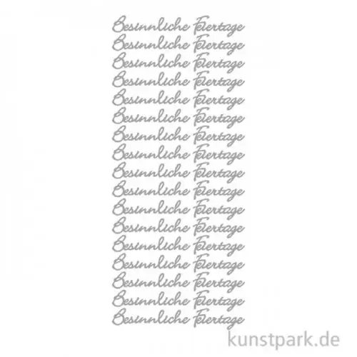 Kreativ Sticker - Besinnliche Weihnachten, Silber, 10 x 23 cm Ab Werk