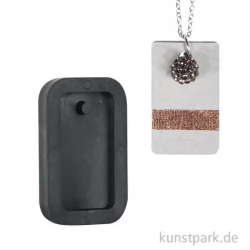 Bestpreis Gießform - Anhänger Rechteck - 1,9 x 3,9 cm, Stück