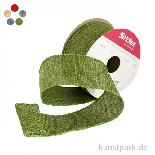 Premium Uniband Leinen mit Draht - 40 mm x 2 m