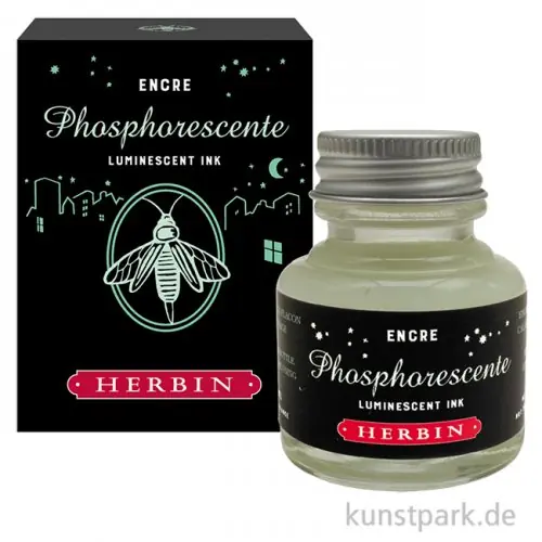 Zertifiziert HERBIN Tinte Phosphoreszierend, Nachtleuchtend, 30 ml
