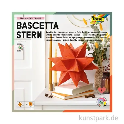Bascetta-Stern Bastelset, 115g - orange Preis Gesenkt