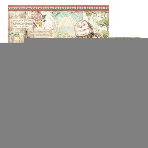 Stamperia Scrappapier - Alice Humpty Dumpty, 30,5x30,5 cm Preisknaller