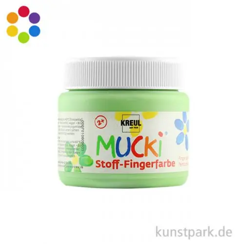 Aktuell MUCKI Fingerfarbe Textil - pastose Farbe für Stoffe, 150 ml