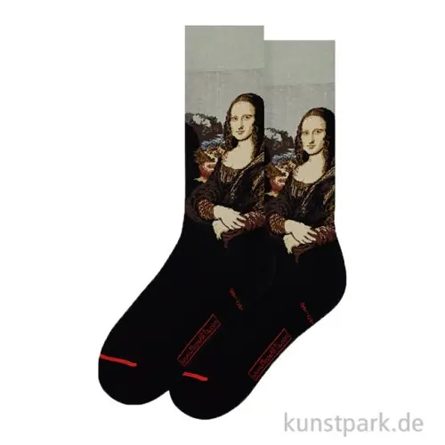 MuseARTa ARTSOX - Kunstsocken, Leonardo da Vinci, Mona Lisa, 40-46 Kostenfreie Lieferung