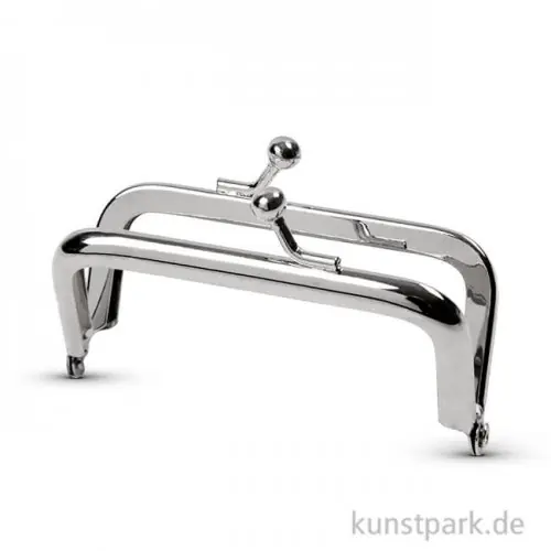 Preis Gesenkt Taschenverschluss eckig aus Metall, Breite 8 cm