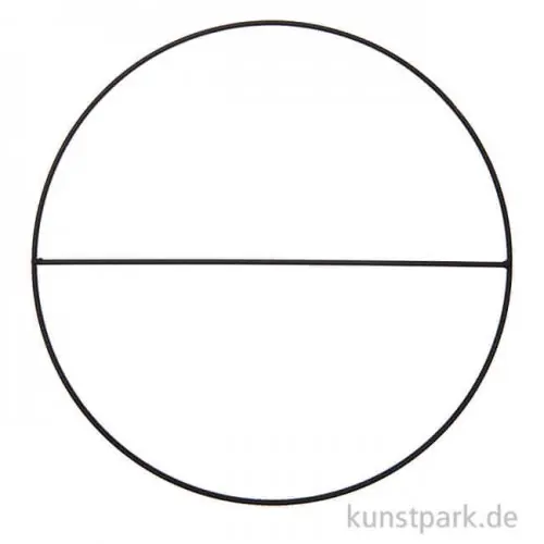 Metallring mit Querstrebe, Schwarz Matt, 25 cm Abverkauf