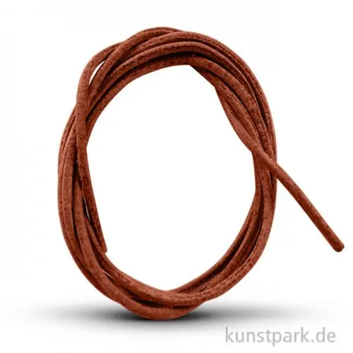 Rabatt Lederband mittelbraun, Länge 100 cm