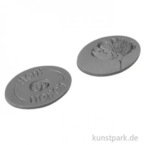 Schneller Versand Gießform Label - Gingko + Now or Never, 35x25 mm, 2 Stück