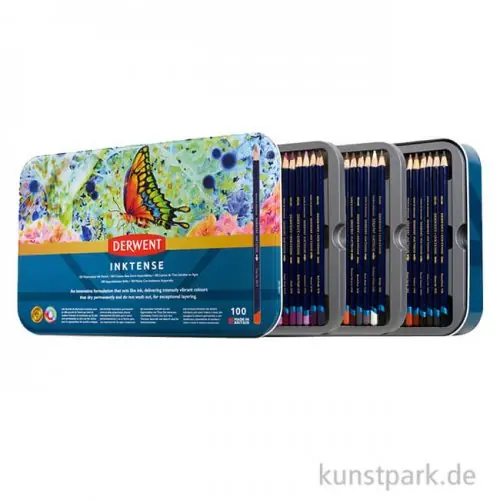 Derwent INKTENSE Komplettset mit 100 Tintenstiften Geld-Zurück-Garantie