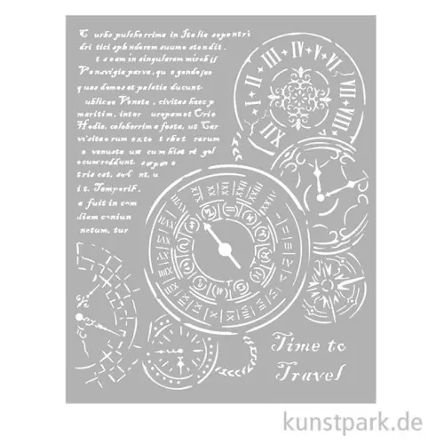 Stamperia Schablone - Venice City of Art Time to Travel, 20 x 25 cm Direktkauf