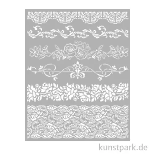 Stamperia Schablone - Romance Forever Borders, 20 x 25 cm Mengenrabatt