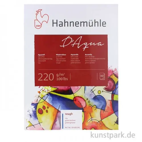 Hahnemühle DAQUA Aquarellpapier, 30 Blatt, 220g rau Super-Preis