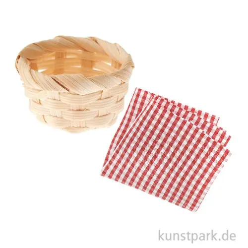 Miniatur Bambuskorb mit Picknickdecke Jetzt Bestellen