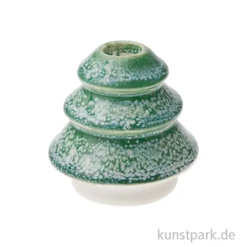 Online Kaufen Kerzenhalter Tanne Grün, Porzellan, 8 x 8 x 8 cm