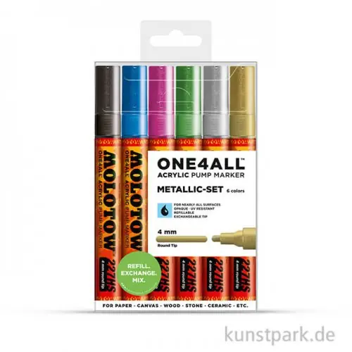Aktuell Molotow ONE4ALL Marker - 227HS Metallic-Kit