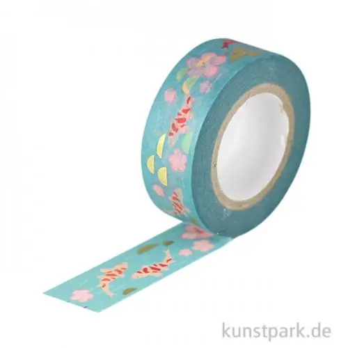 Washi Tape - Jardin Japonais, Kois & Blumen, 10 m Kostenloser Rückversand