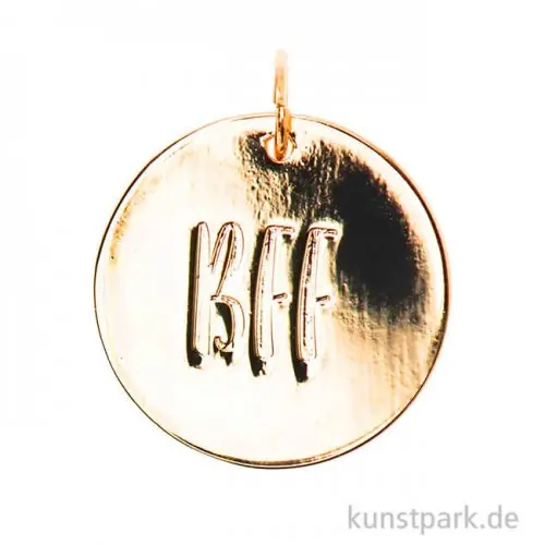Schmuck-Anhänger Scheibe - Best Friend for Ever, Gold Nur Für Kurze Zeit