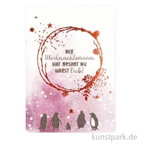 Aktuell Good old friends - Winterwelt Postkarte, Pinguine