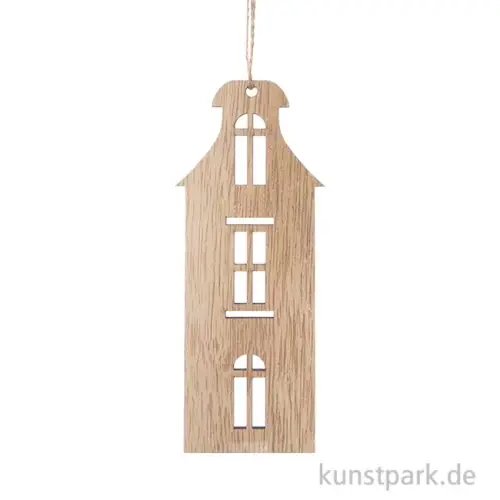 Expressversand Holzhänger Haus 2, Groß, 14 x 6 cm