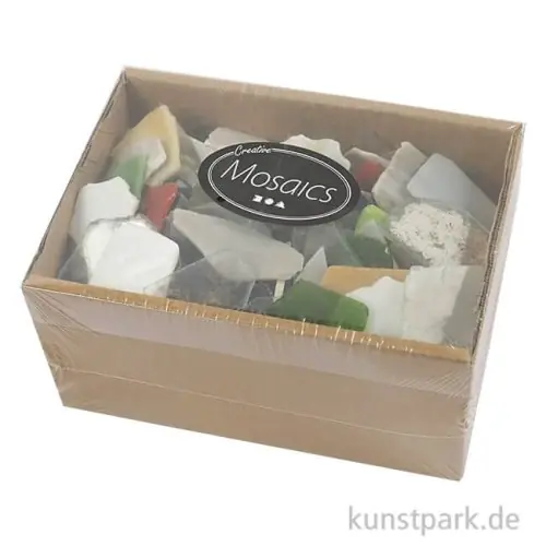 Mosaiksteine - bunter Mix, Größe 15-60 mm, 2 kg Hochwertig