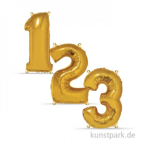 Folienballon Zahl - Gold, 96 cm Wochenendangebot