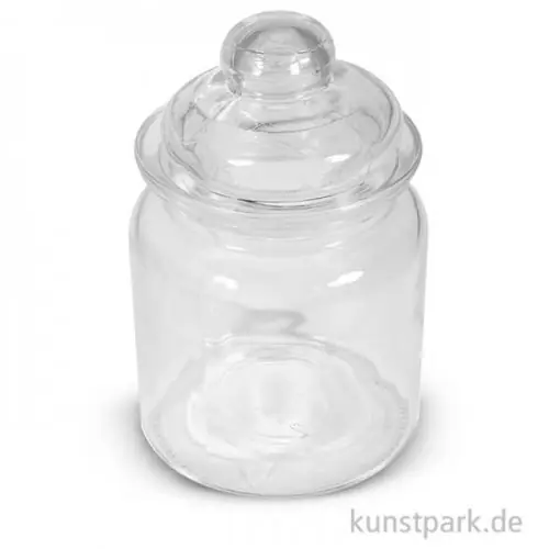 Glas mit Glasdeckel, Höhe 12,5 cm, 280 ml Highlight