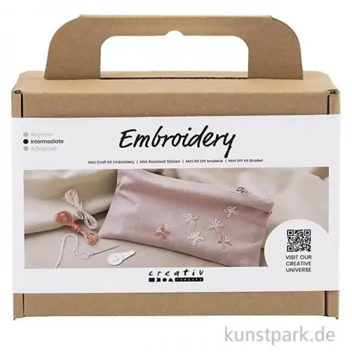 Heißes Angebot Mini Stickset - Clutch Handtasche, Staubrosa