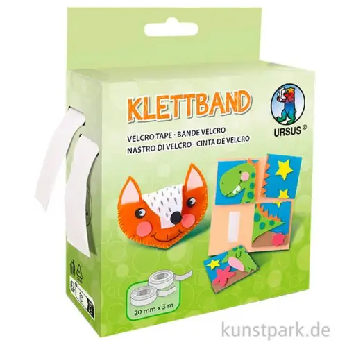 Klettband Rolle, Selbstklebend, Weiß, 20 mm x 3 Meter Top-Angebot