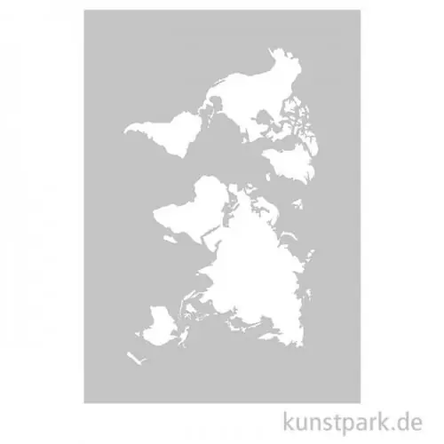 Schablone - World Map, mit Rakel, DIN A5 Markenprodukt