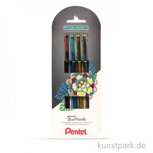 Neue Kollektion Pentel Hybrid DualMetallic Glitter Gel Pen 4er Set - Set 2